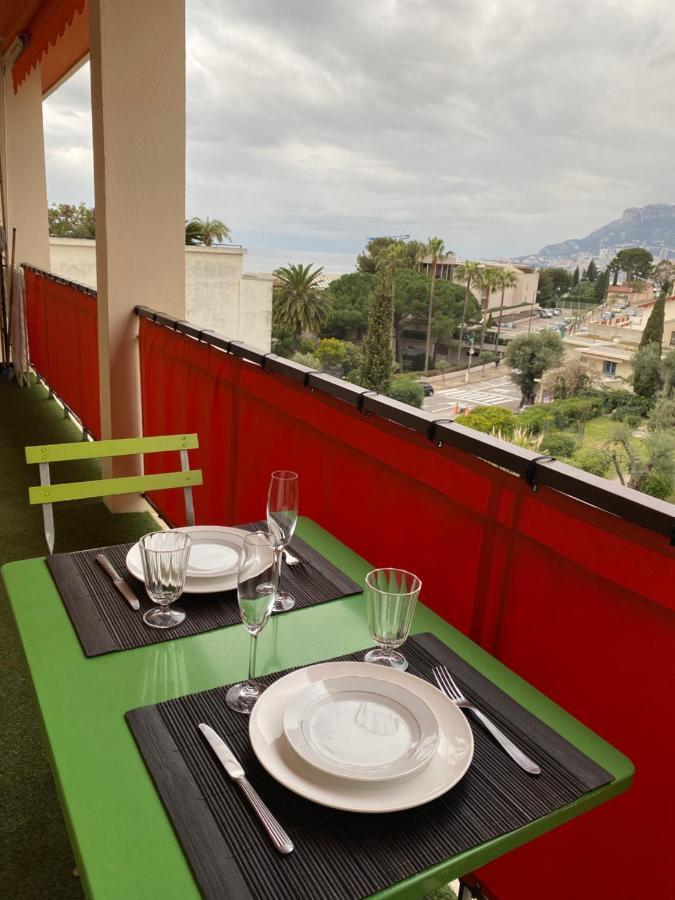Charmant 2 Pieces Vue Sur Mer Et Monte-Carlo A Roquebrune Cap Martin 외부 사진